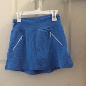 Blue and white skort.